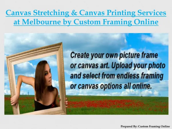 Canvas Stretching, Canvas Printing Services at Melbourne