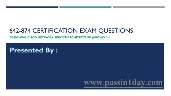 Cisco CCDP 642-874 Exam Questions Pack