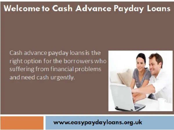 Affordable Financial Assistance With Cash Advance Loans