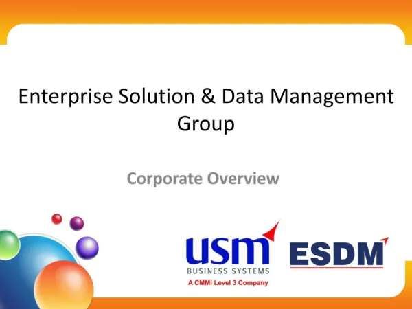 Enterprise solutions and Data Management