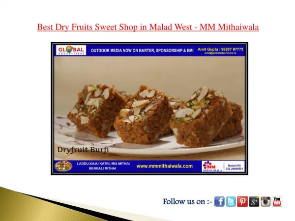 Best Dryfruits Sweet Sholp in Malad West - MM Mithaiwala