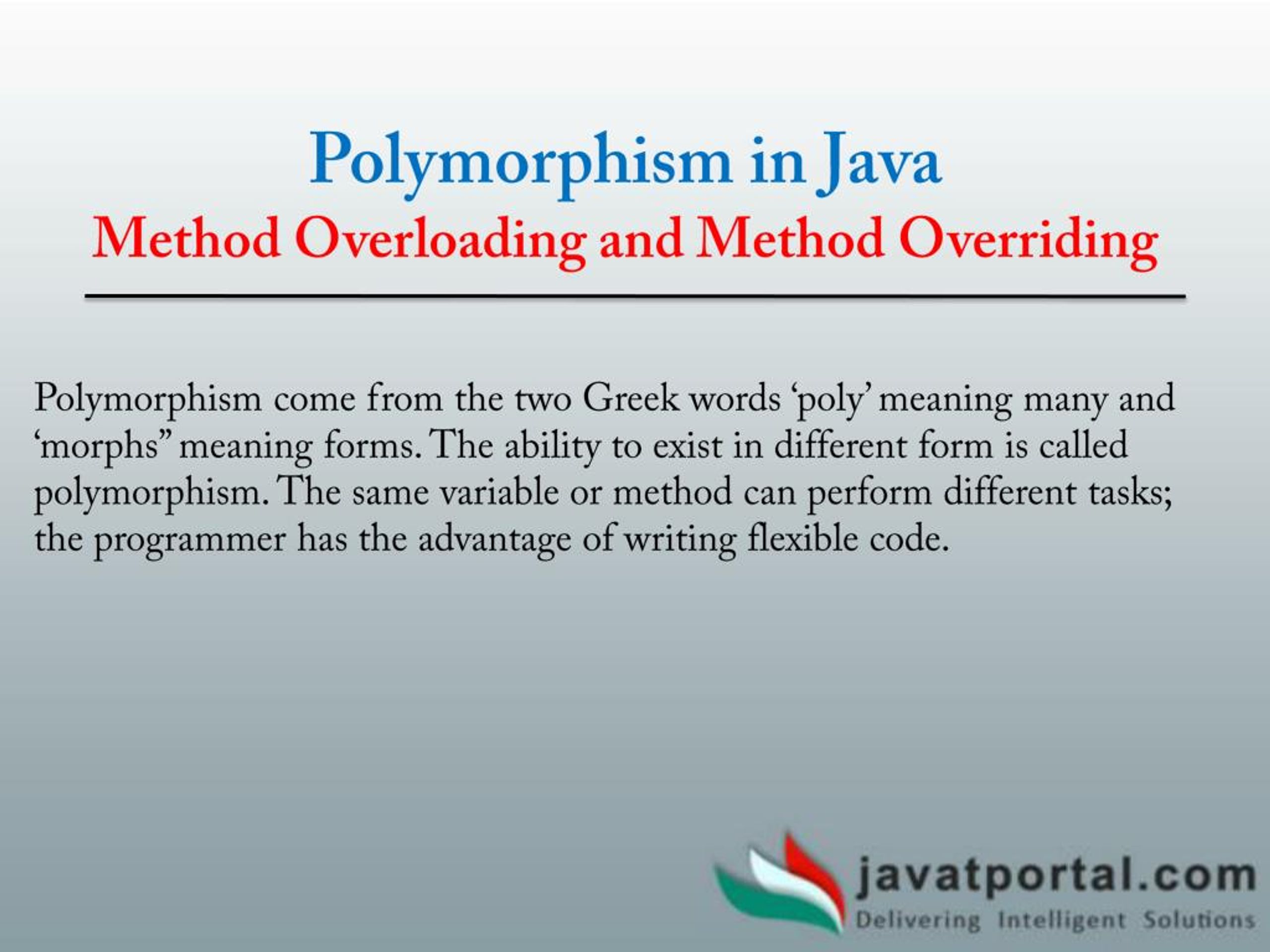 PPT - Polymorphism in Java PowerPoint Presentation, free download - ID ...