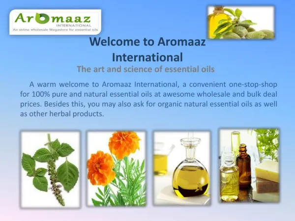 Buy Natural Essential Oils Online