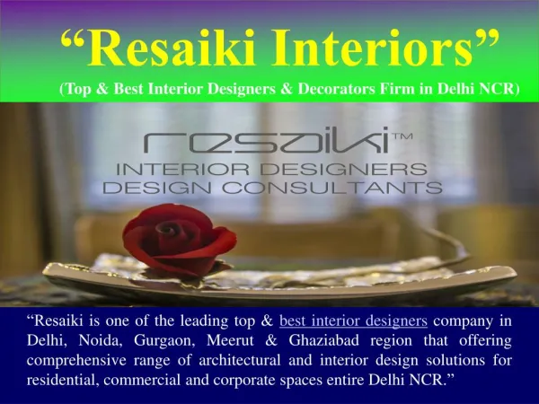 Top & Best Interior Designers in Delhi-NCR