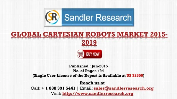 Vendors in Global Cartesian Robots Market Report Profiled ar