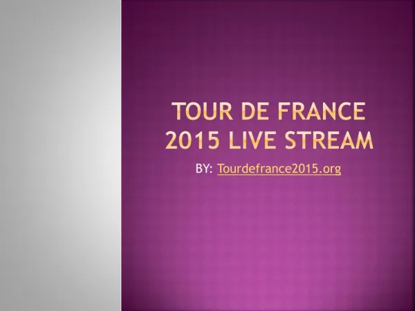 Tour de France 2015 Live
