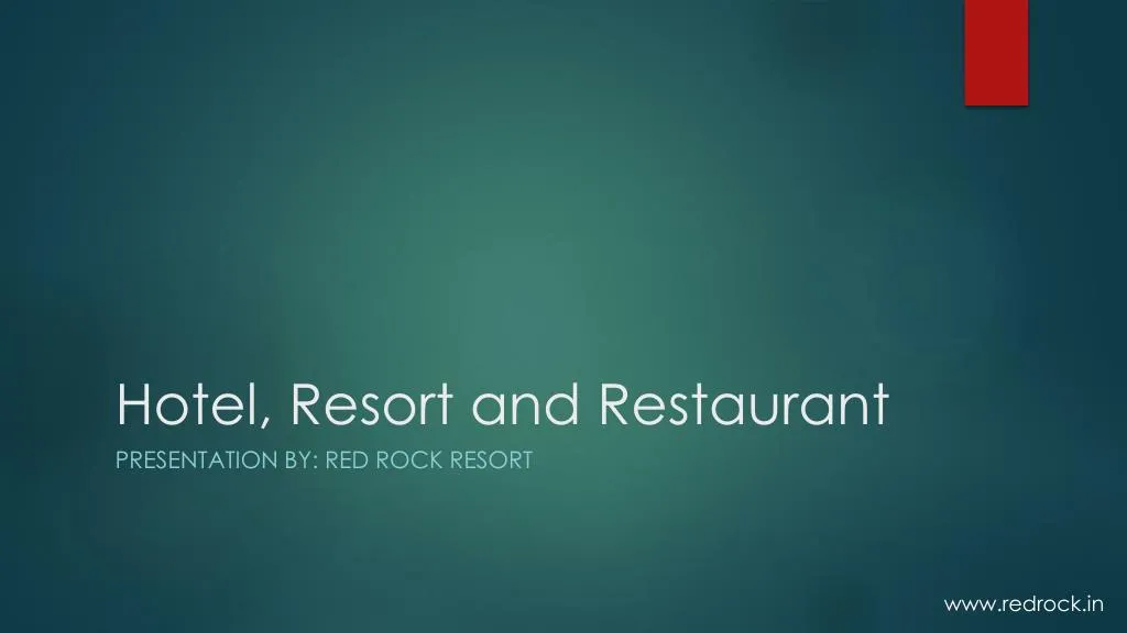 hotel resort and restaurant