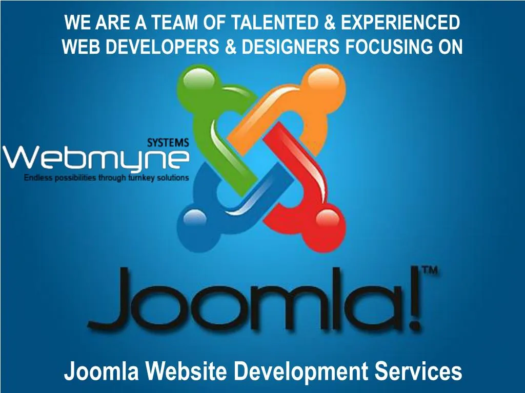 we are a team of talented experienced web developers designers focusing on