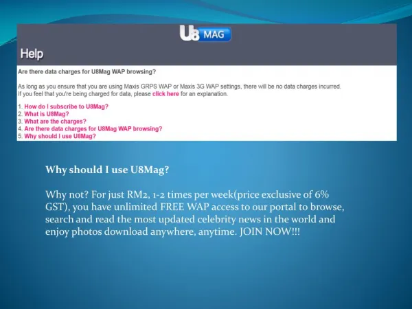 m.u8mag.com : switch to Maxis 3G WAP setting or Maxis GPRS w