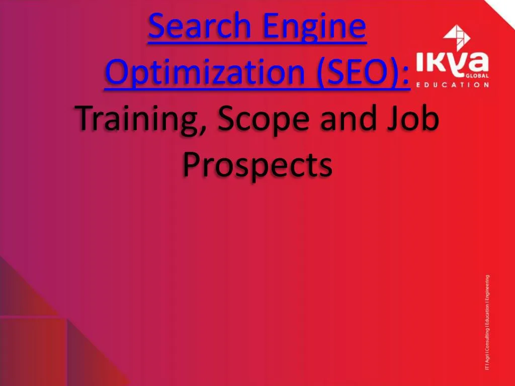 search engine optimization seo training scope and job prospects