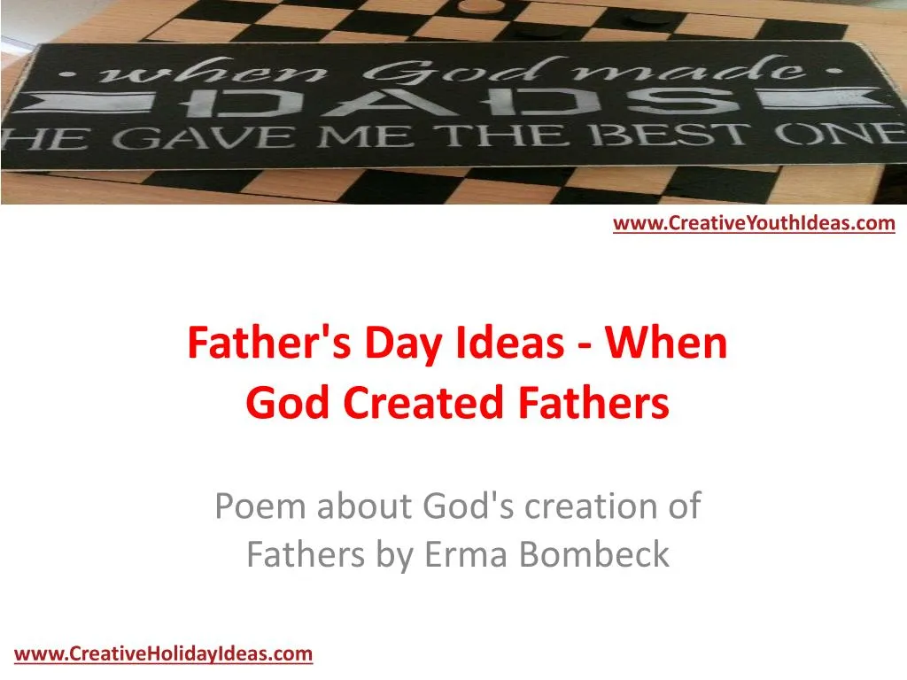 father s day ideas when god created fathers