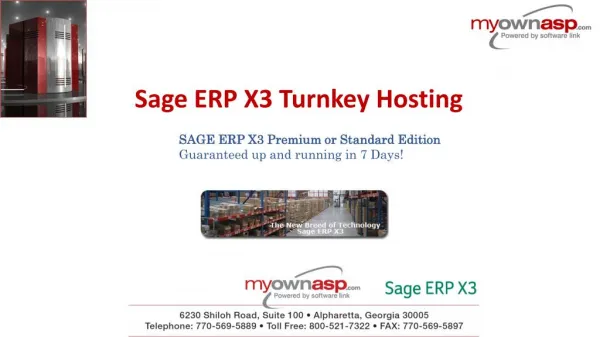 Sage ERP X3 Turnkey Hosting