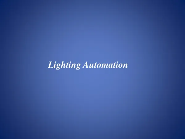 Lighting Automation