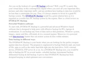 How to Recover Lost Data of PC with PC Recovery Software - slide 1