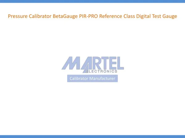Pressure Calibrator BetaGauge PIR-PRO Reference Class Digita