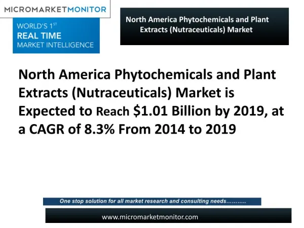 North America Phytochemicals and Plant Extracts (Nutraceutic