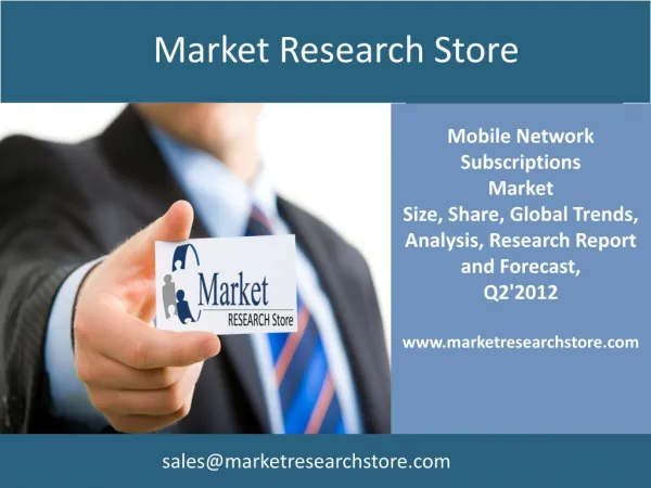 Mobile Network Subscriptions Q2'2012 database