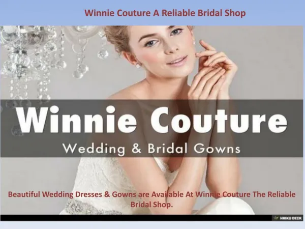 Bridal Shop Winnie Couture