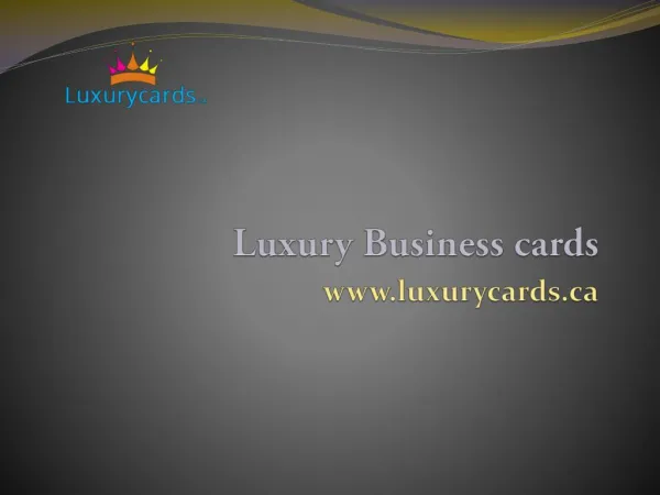 Luxury Business Card