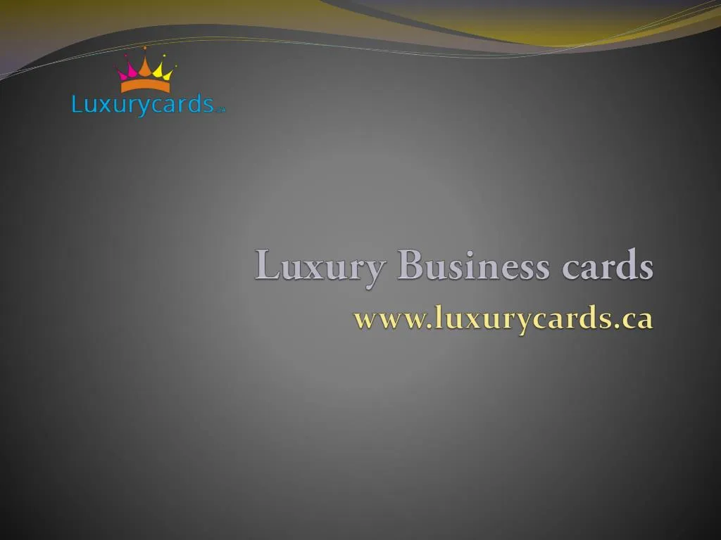 luxury business cards www luxurycards ca
