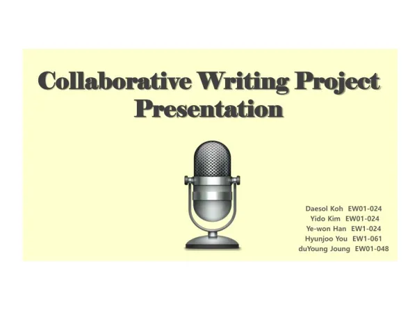 Collaborative Writing Project