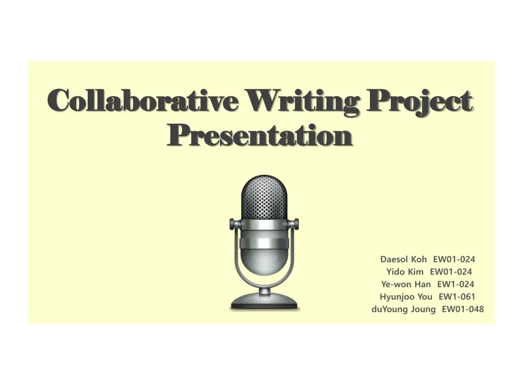 collaborative writing project presentation