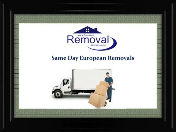 Specialists in Removals to Spain