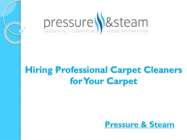 Hiring Professional Carpet Cleaners for Your Carpet