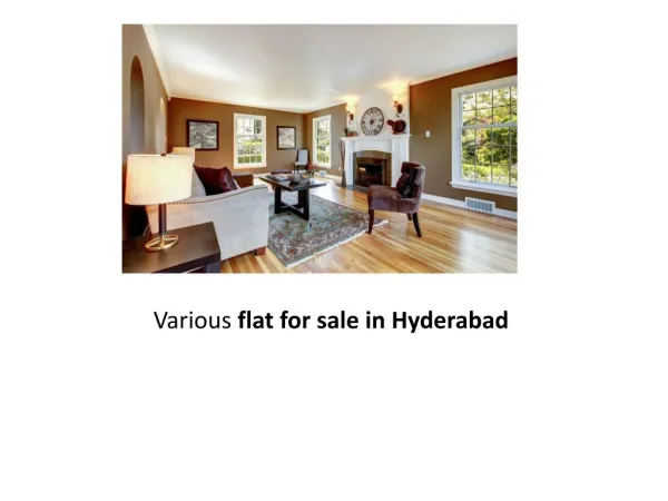 Various flat for sale in Hyderabad