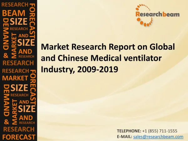 Global and Chinese Medical ventilator Industry, 2009-2019