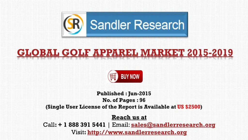 global golf apparel market 2015 2019