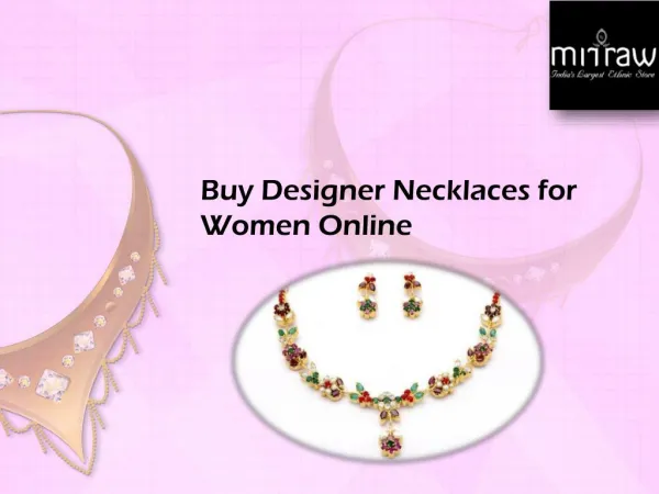 Designer and Bridal Necklaces for Women's