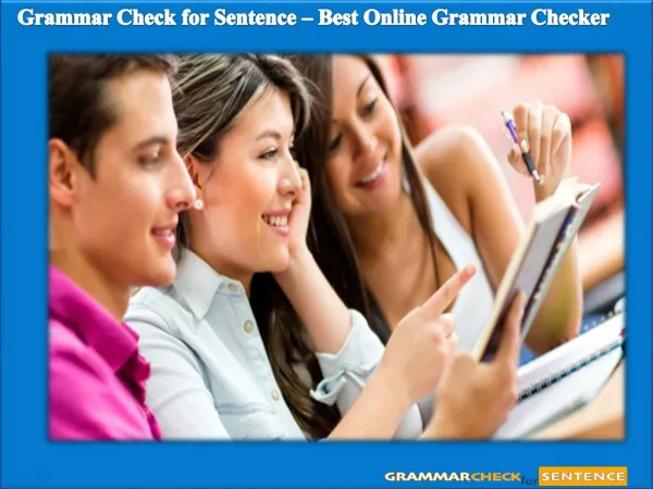 Grammar Check for Sentence – Best Online Grammar Checker