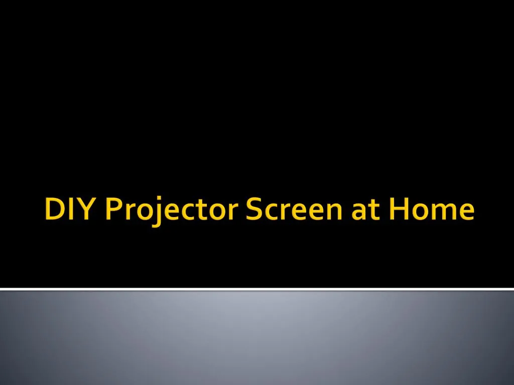 diy projector screen at home