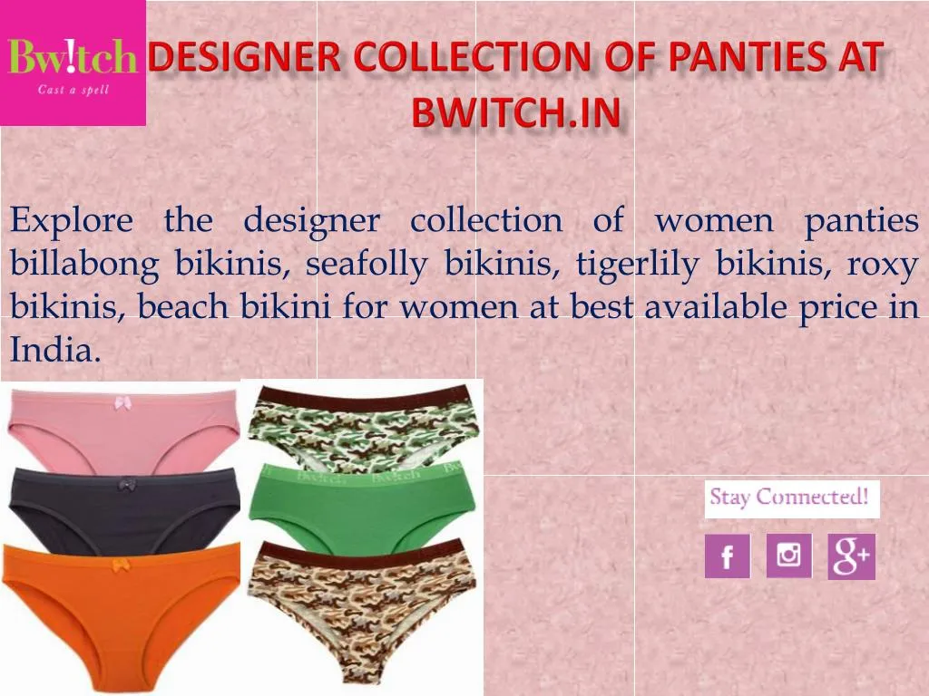 designer collection of panties at bwitch in