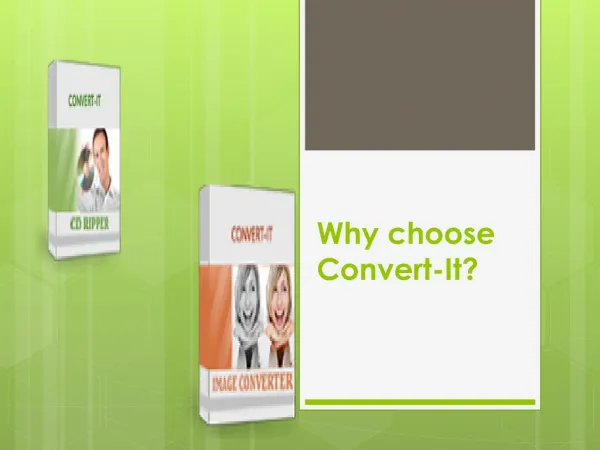 Why choose Convert-It