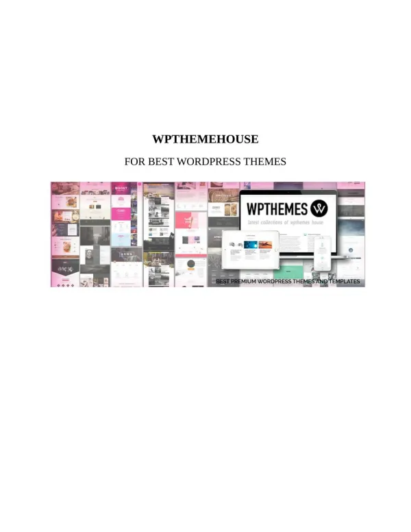 Best Premium Wordpress Themes And Templates | WPThemehouse