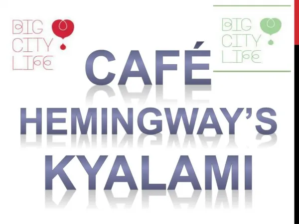 Café Hemingway’s Kyalami