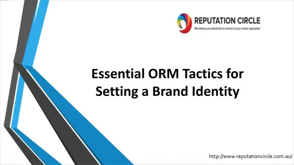 Essential ORM Tactics for Setting a Brand Identity