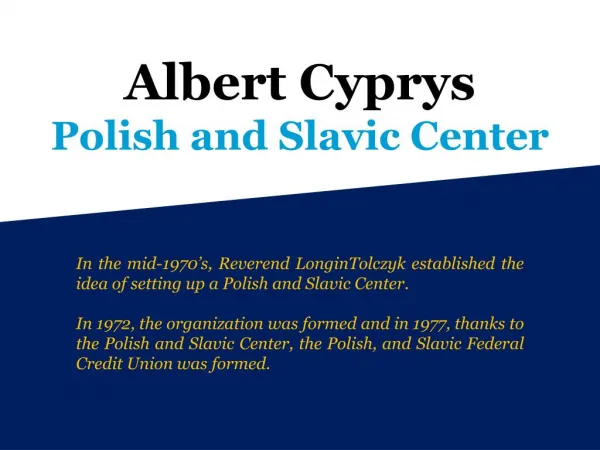 Albert Cyprys_Polish and Slavic Center