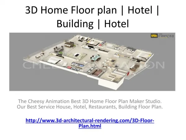 3D Home Floor plan | Hotel | Building | Hotel