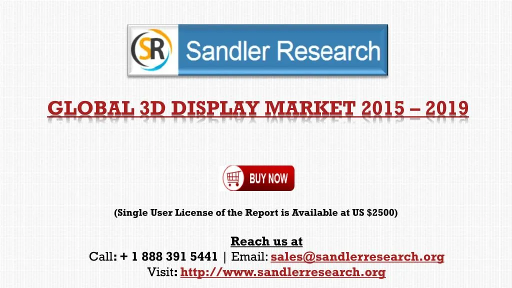 global 3d display market 2015 2019