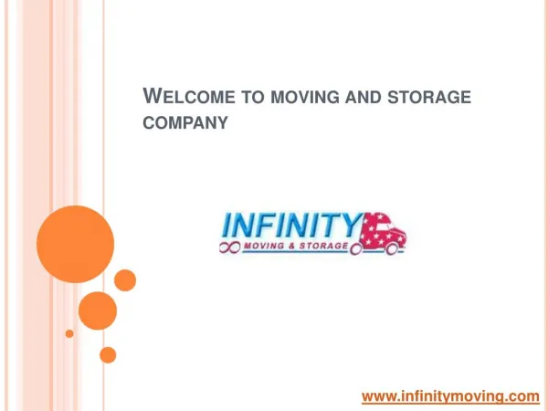 Moving and Storage Company - Infinitymoving