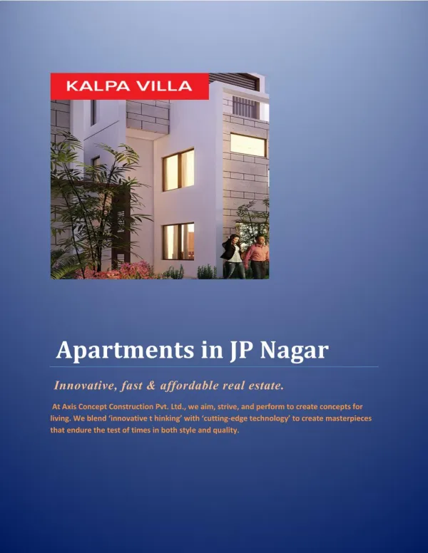 Apartments in JP Nagar