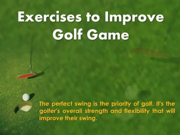Golf Improving Exercises