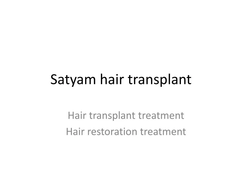 satyam hair transplant
