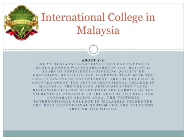 International College in Malaysia