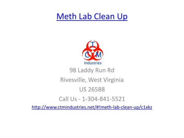Meth lab clean up