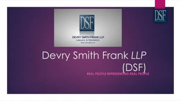 Toronto Lawyers - Devry Smith Frank LLP