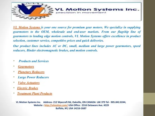 VL Motion-Geared Motor